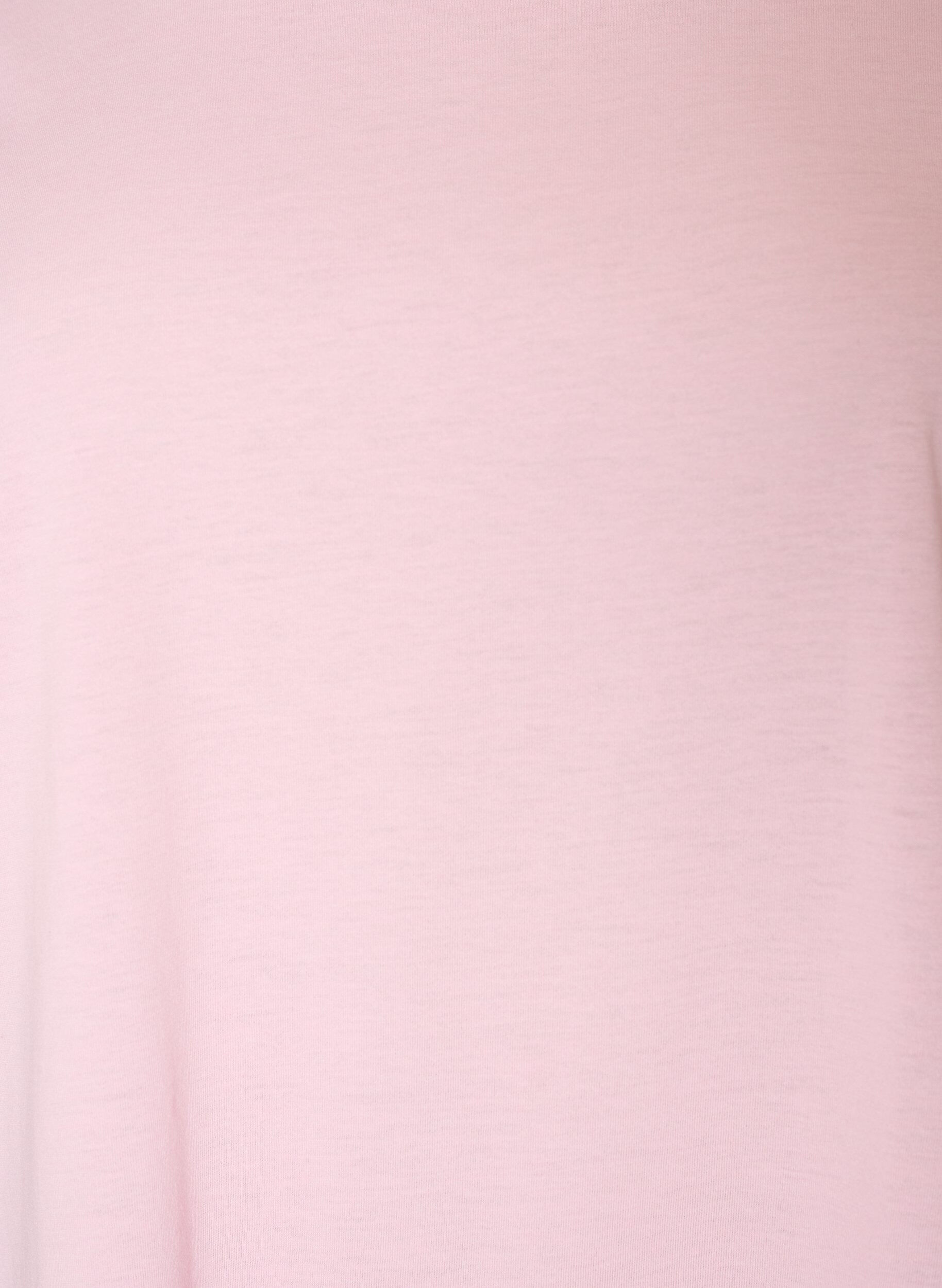 ZizziT-shirt met korte mouwen van katoenmix, Roze, Packshot image number 2