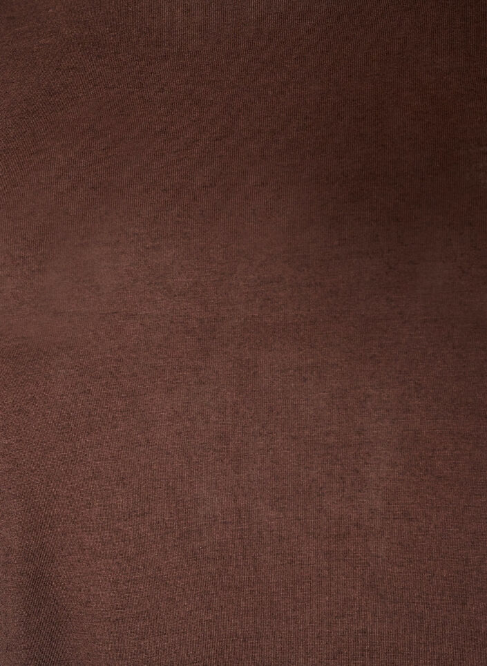 Blouse met lange mouwen van wol en viscose, Bruin, Packshot image number 2