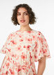 Enkellange jurk met vlindermouwen en strikceintuur, Roze, Model image number 2