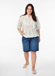Blouse met print en 1/2 mouwen, Wit, Model image number 1