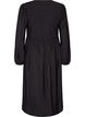 Midi-jurk van viscose met smockwerk, Zwart, Packshot image number 1