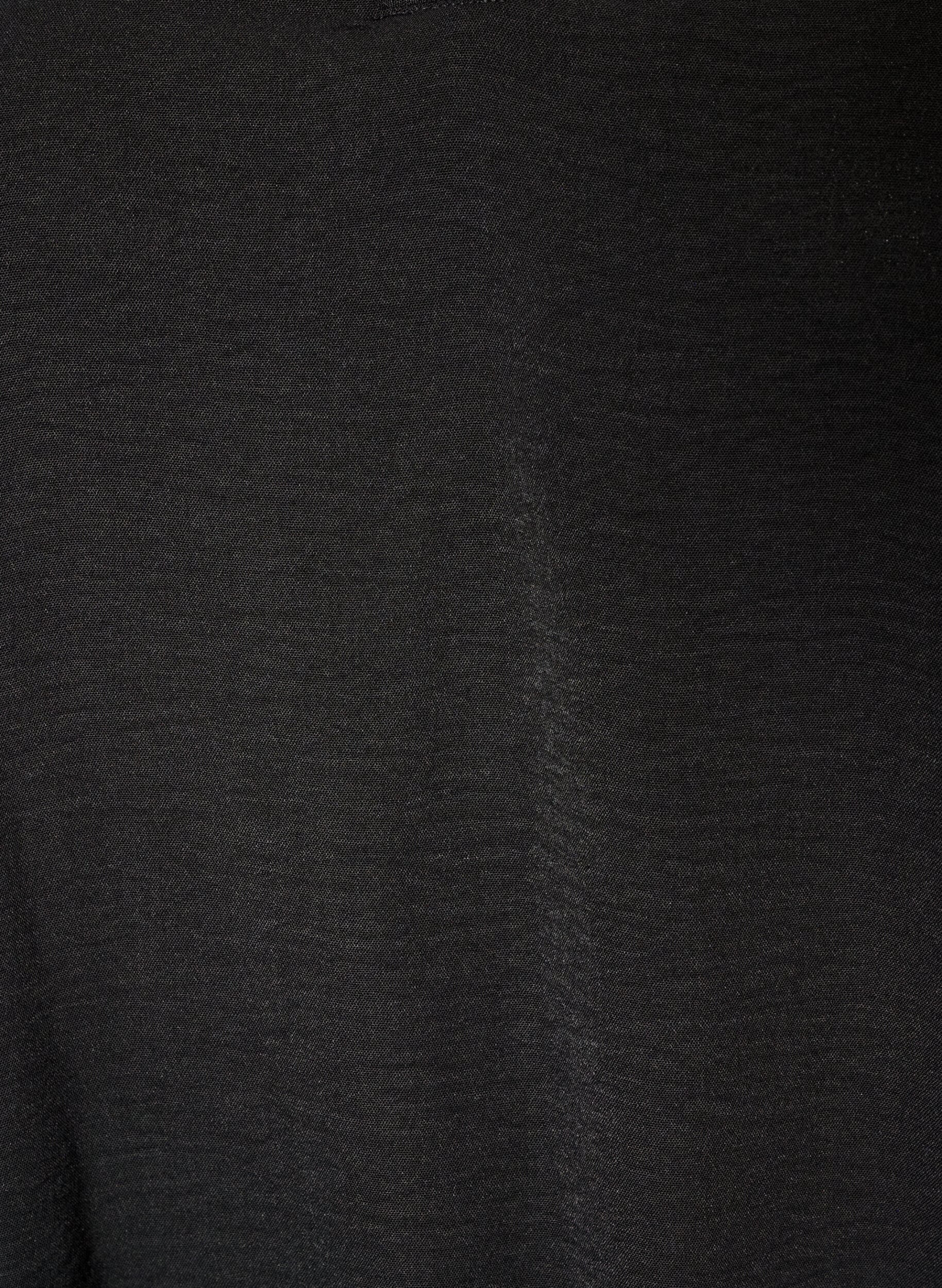 ZizziBlouse met ballonsilhouet en V-hals, Zwart, Packshot image number 2