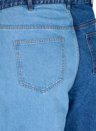 Tweekleurige Mille Mom Fit Jeans, Lt. B. Comb, Packshot image number 3