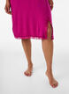 Viscose nachthemd met kant en splitten, Rood, Model image number 2