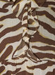 Midi-jurk met ruches en V-hals, Bruin, Packshot image number 2