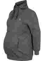 Zwangerschapssweater met borstvoedings functie, Dark Grey Melange