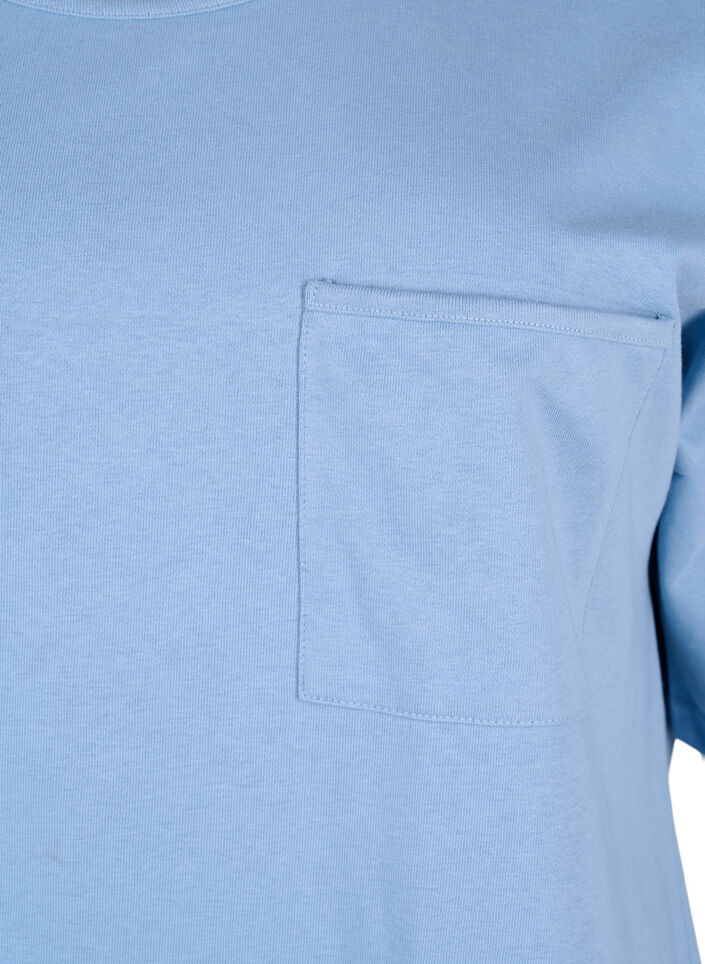 Blouse met 1/2 mouwen, Faded Denim, Packshot image number 2