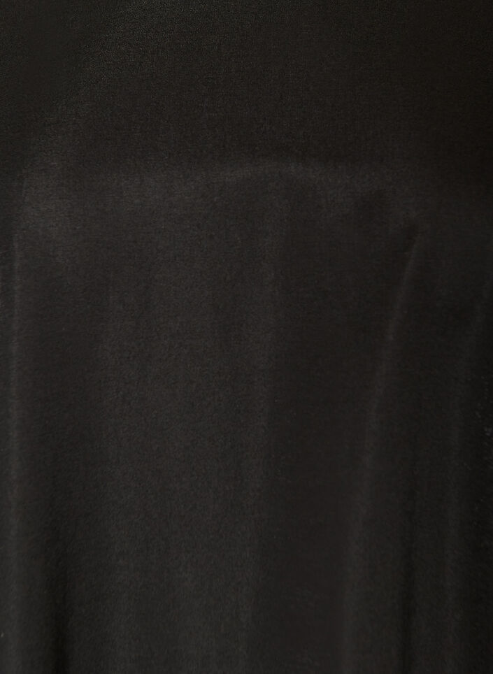 Korte jurk met losse pasvorm en volantzoom, Zwart, Packshot image number 2
