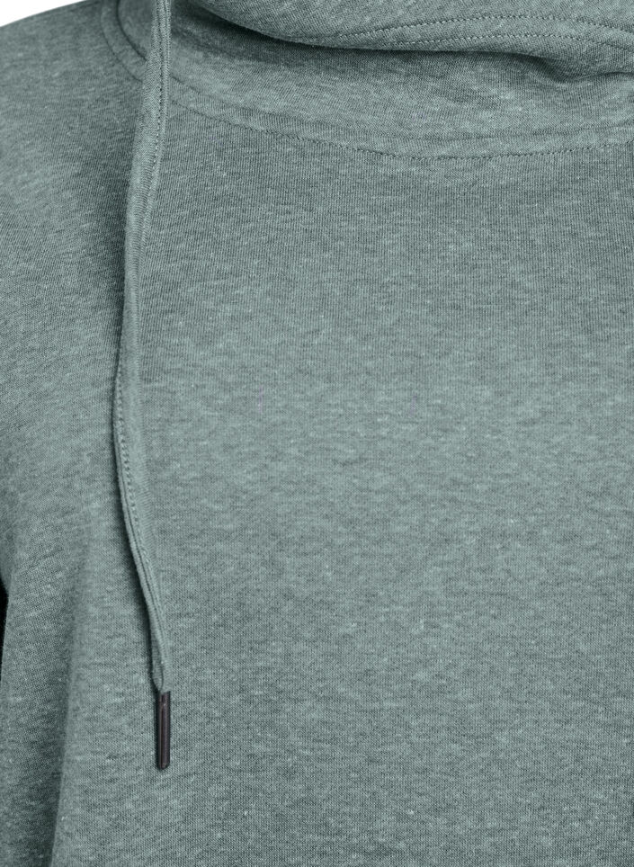 Sweatshirt met hoge kraag en zakken, Groen, Packshot image number 2