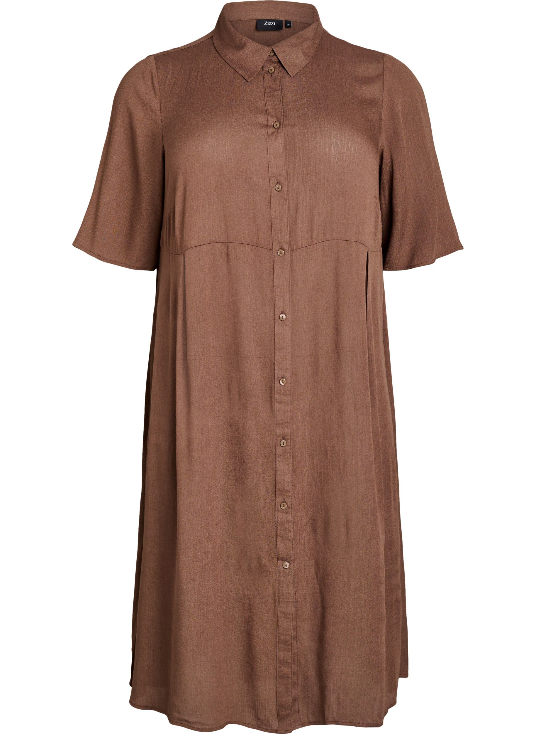 ZizziMidi shirtjurk met korte mouwen, Groen, Packshot image number 0