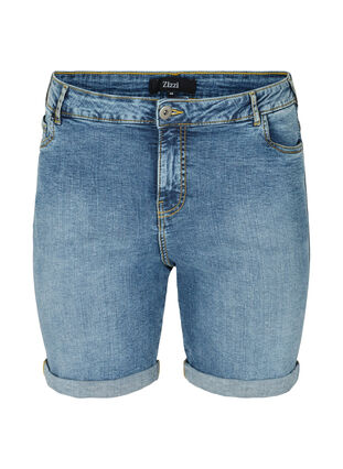 Denim shorts, Mid Blue Stone Wash, Packshot image number 0
