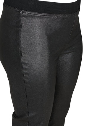 Lange glanzende legging, Black w/glitter, Packshot image number 2