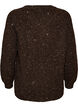 Cardigan met pailletten en knopen, Bruin, Packshot image number 1