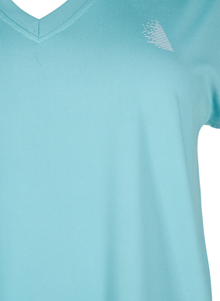 Losvallend trainings-T-shirt met V-hals, Groen, Packshot image number 2