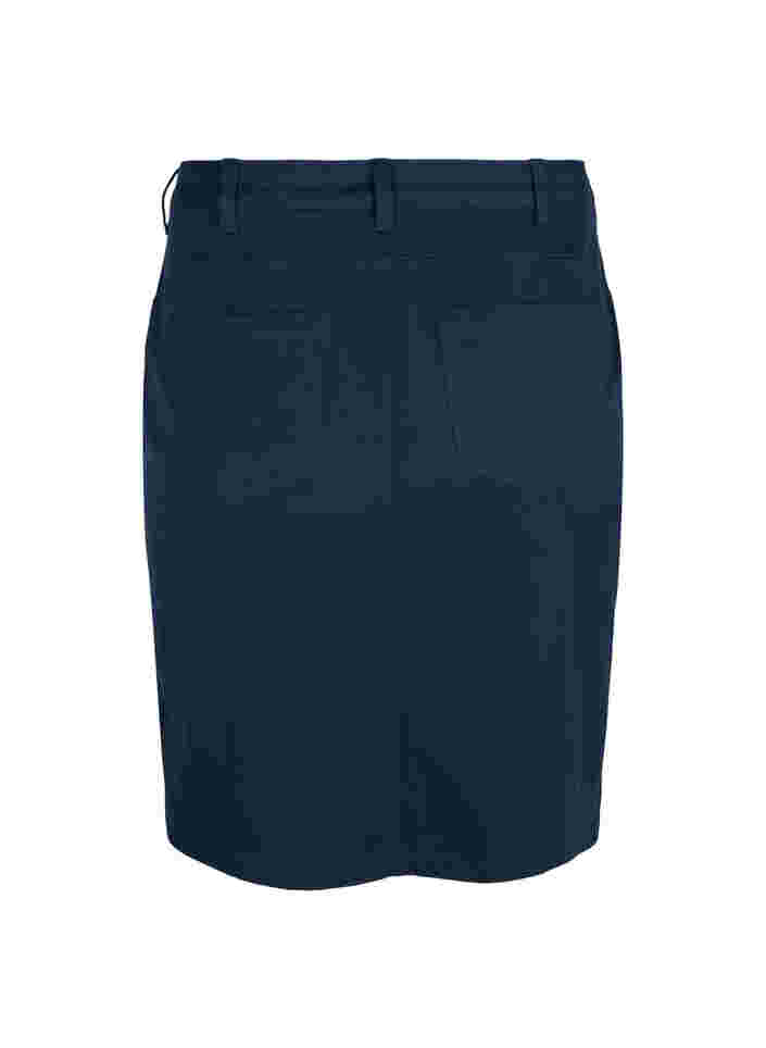 Nauwsluitende rok met knoopdetails, Navy, Packshot image number 1