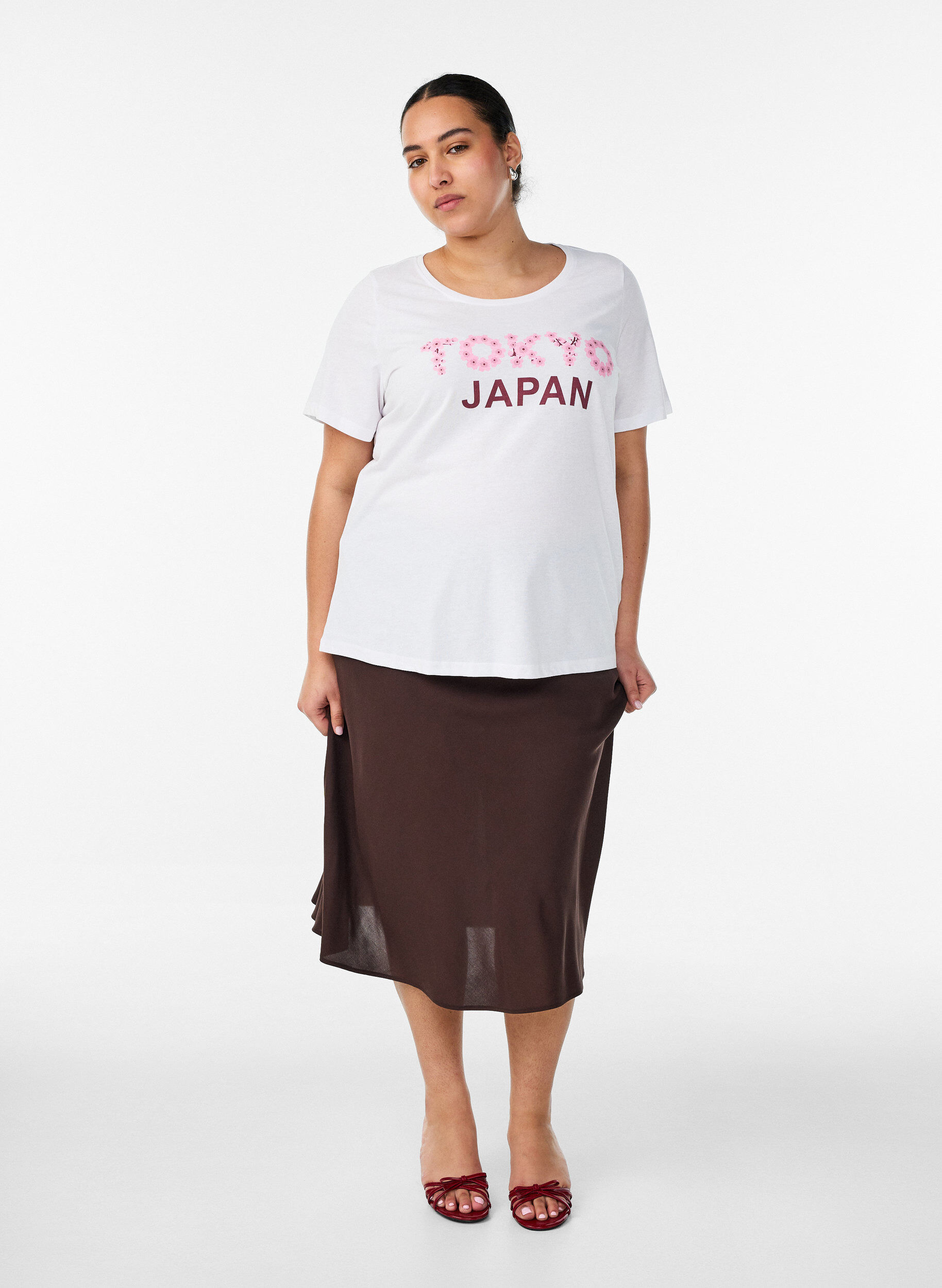 ZizziT-shirt met motief, Wit, Model image number 1