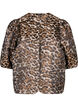 Jacquard Leo jasje met pofmouwen, Brown Leo AOP, Packshot image number 0