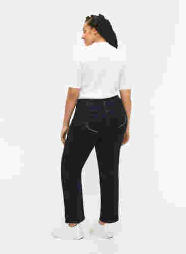 Regular fit Gemma jeans met hoge taille, Blue denim, Model image number 2