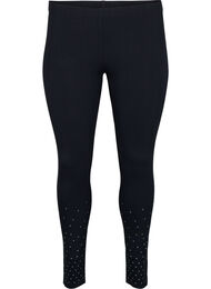 Viscose legging met stippen, Black