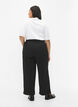 Broek met hoge taille en omslag, Black, Model image number 1