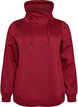 Sweatshirt met hoge kraag en zakken, Rood, Packshot image number 0