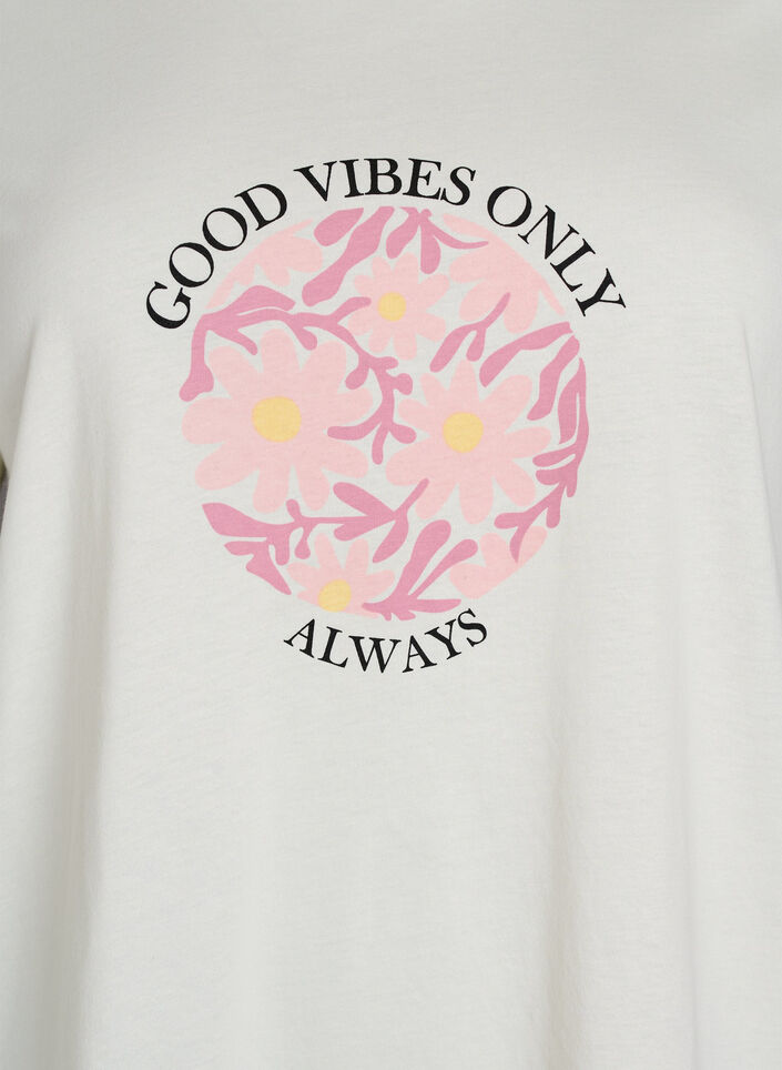 T-shirt met print, Vanille, Packshot image number 2