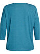 Jersey blouse met 3/4 mouwen, Blauw, Packshot image number 1