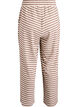 Gestreepte pyjamabroek met een high waist en wijde pijpen, Beige, Packshot image number 1
