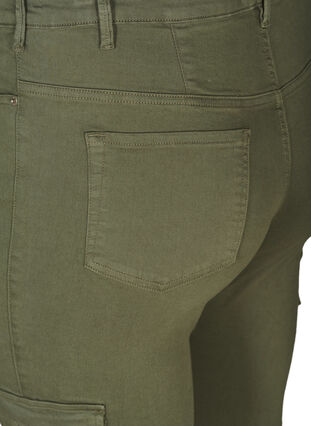 Katoenen broek met enkellengte, Army green , Packshot image number 3