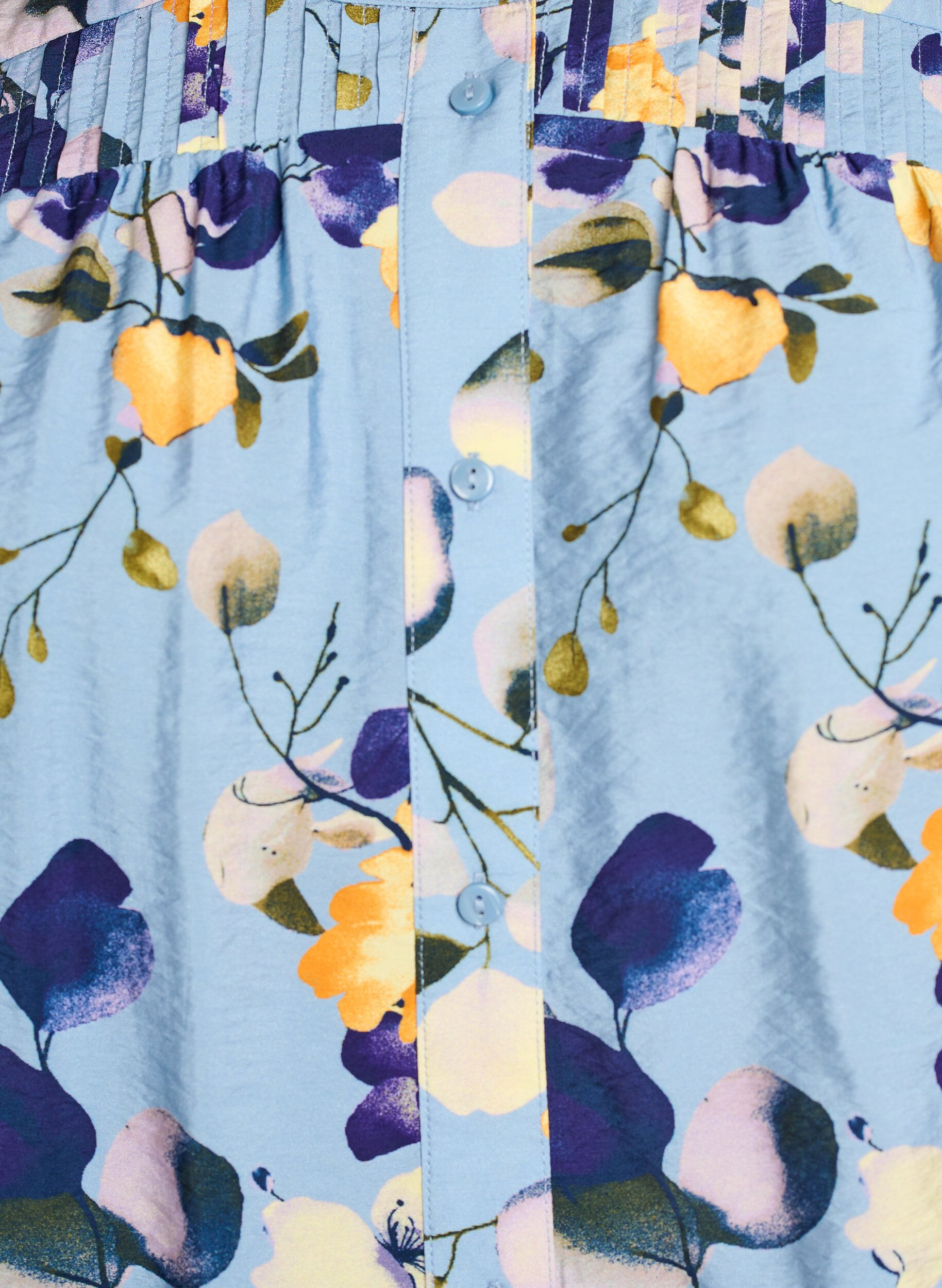 ZizziBlouse met patroon en 1/2 mouwen, Blauw, Packshot image number 2