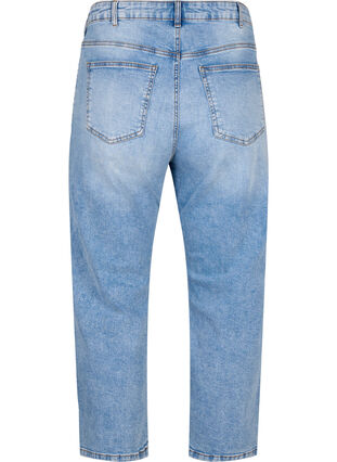 Cropped Vera jeans met destroy details	, Blue Denim, Packshot image number 1