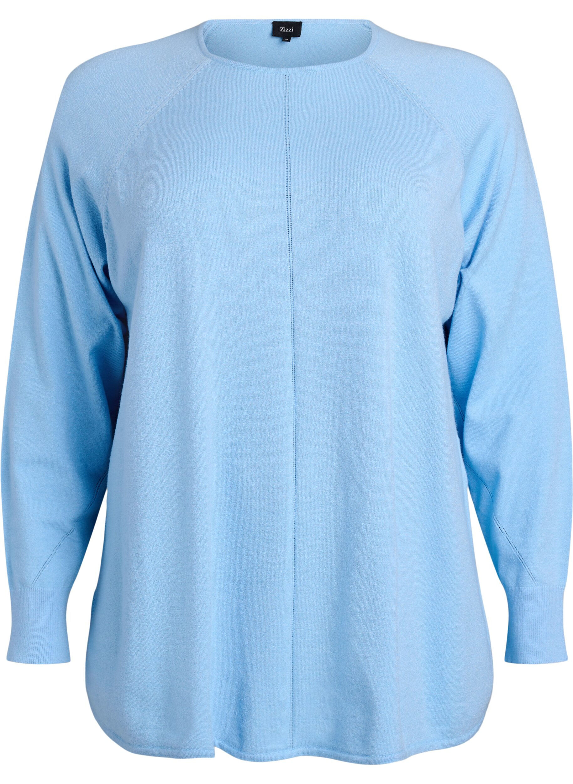 Gebreide blouse met ronde hals en gebreid patroon