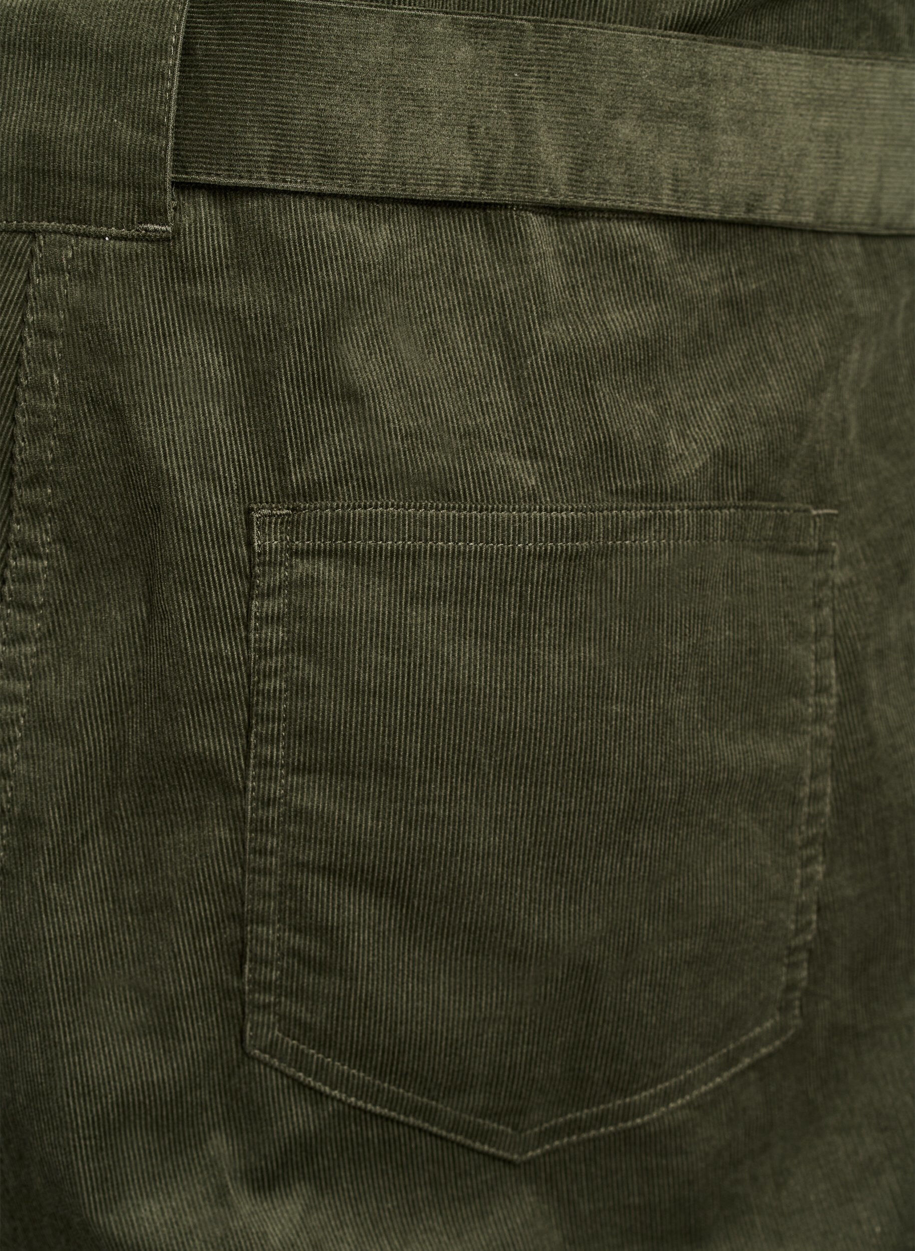 Zizzi Corduroy jumpsuit met straight-fit broekspijpen, Groen, Packshot image number 4