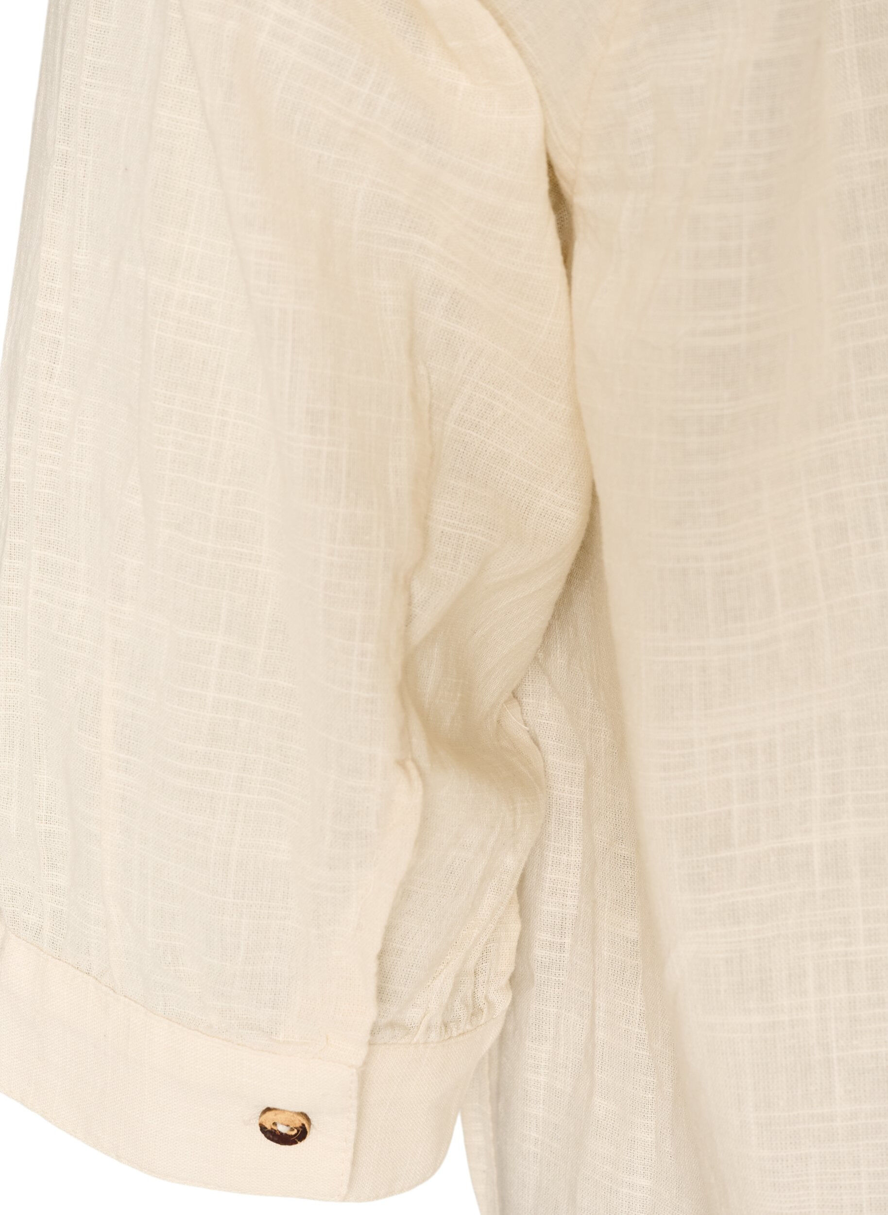 ZizziCotton tunic with V-neck, Vanilla, Packshot image number 3