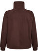 Sweatvest met hoge kraag en rits, Bruin, Packshot image number 1