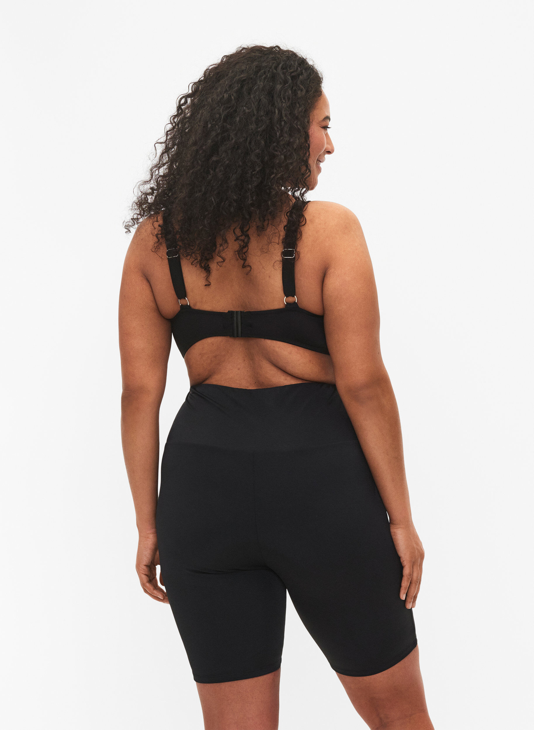 Zizzi Lange zwemshorts, Zwart, Model image number 2