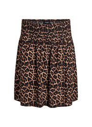 Korte rok met gesmokte taille, Bruin