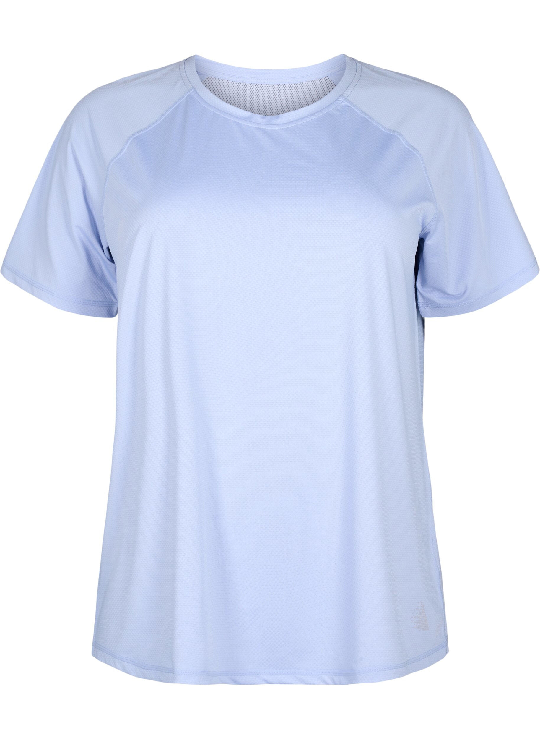 Zizzi Trainings-T-shirt met achterkant van mesh, Zen Blue, Packshot image number 0