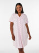 Katoenen nachtjapon met knoopsluiting, Roze, Model image number 0