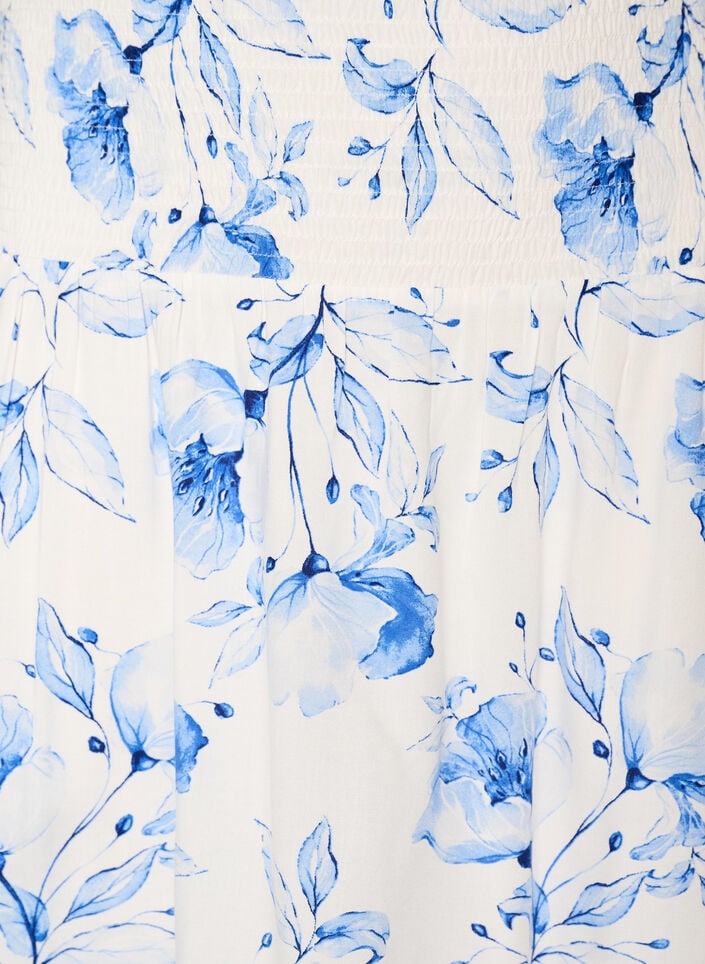 Korte rok met gesmokte taille, Blauw, Packshot image number 2