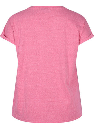 Gemêleerd katoenen t-shirt, Fandango Pink Mél, Packshot image number 1