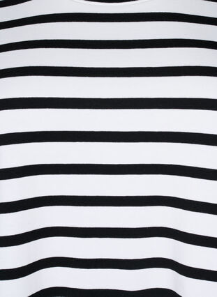 Gestreept T-shirt van biologisch katoen, Black Stripes, Packshot image number 2
