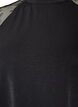 Blouse met korte kanten mouwen en hoge hals, Zwart, Packshot image number 2