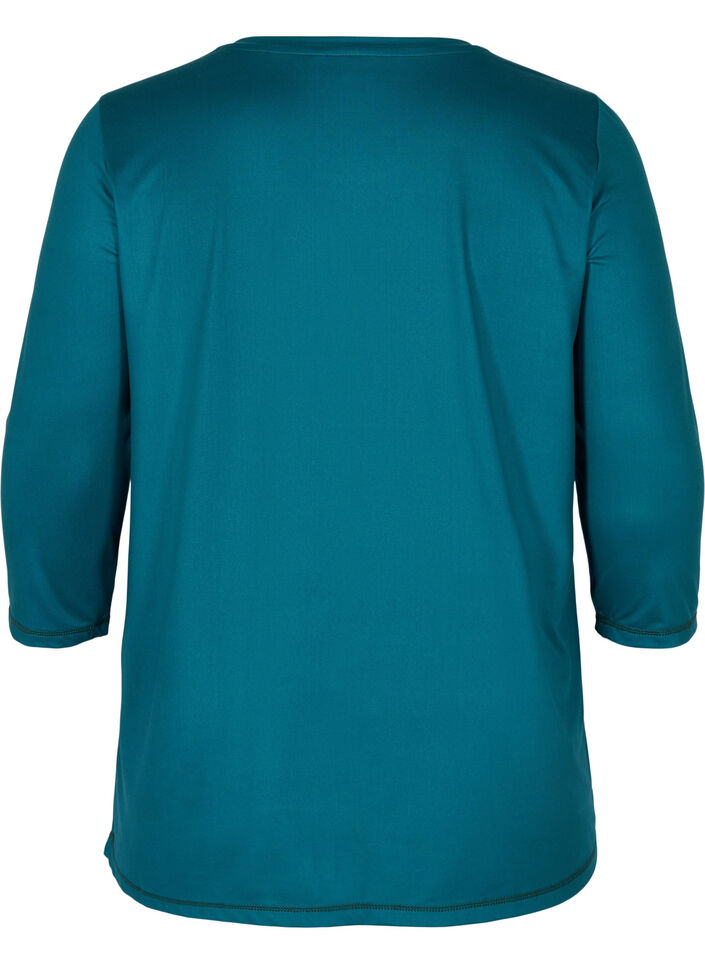 Sporttop met 3/4 mouwen, Groen, Packshot image number 1