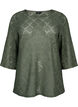 Crochet Blouse met 3/4 mouw, Thyme, Packshot image number 0