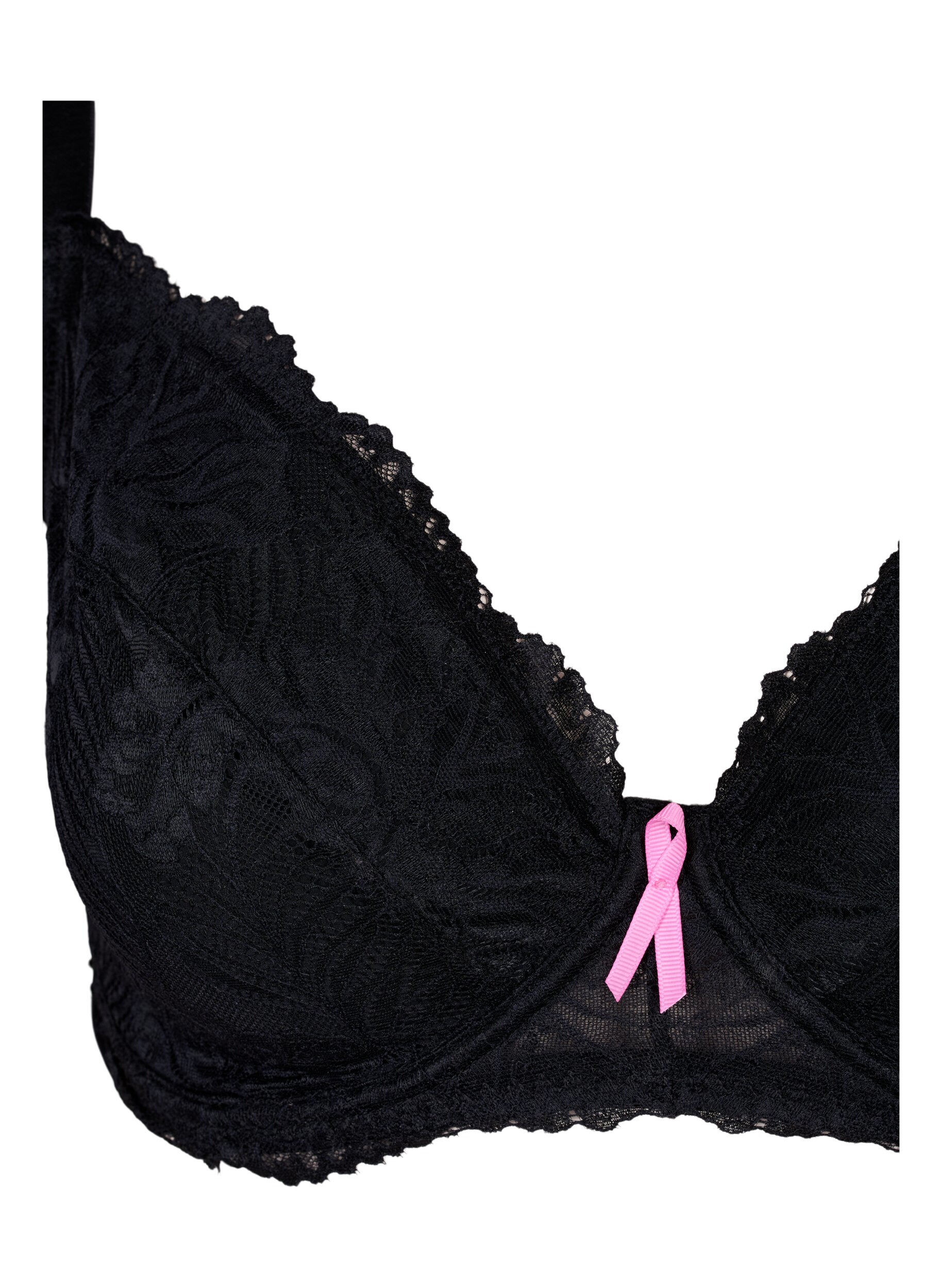Zizzi Support the breasts - beugelbeha met zakjes voor padding, Black, Packshot image number 2
