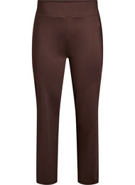 Uitlopende workoutbroek met contrasterende biezen, Bruin
