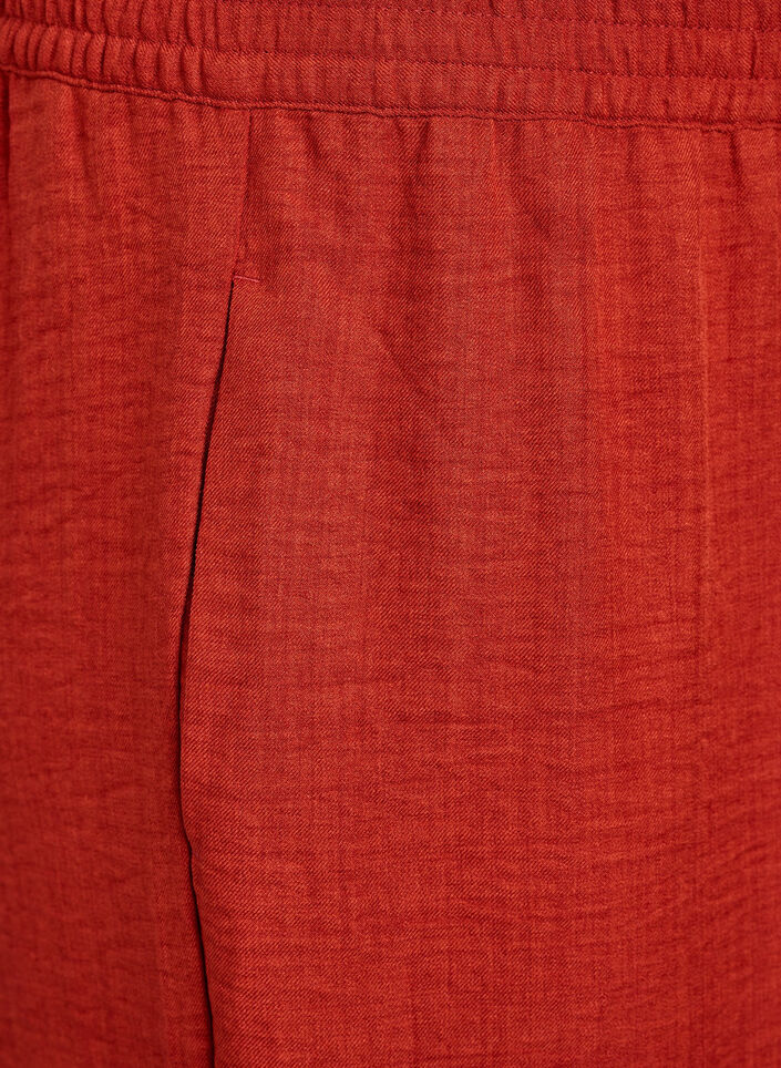 Losse broek met elastische tailleband en zakken, Rood, Packshot image number 2