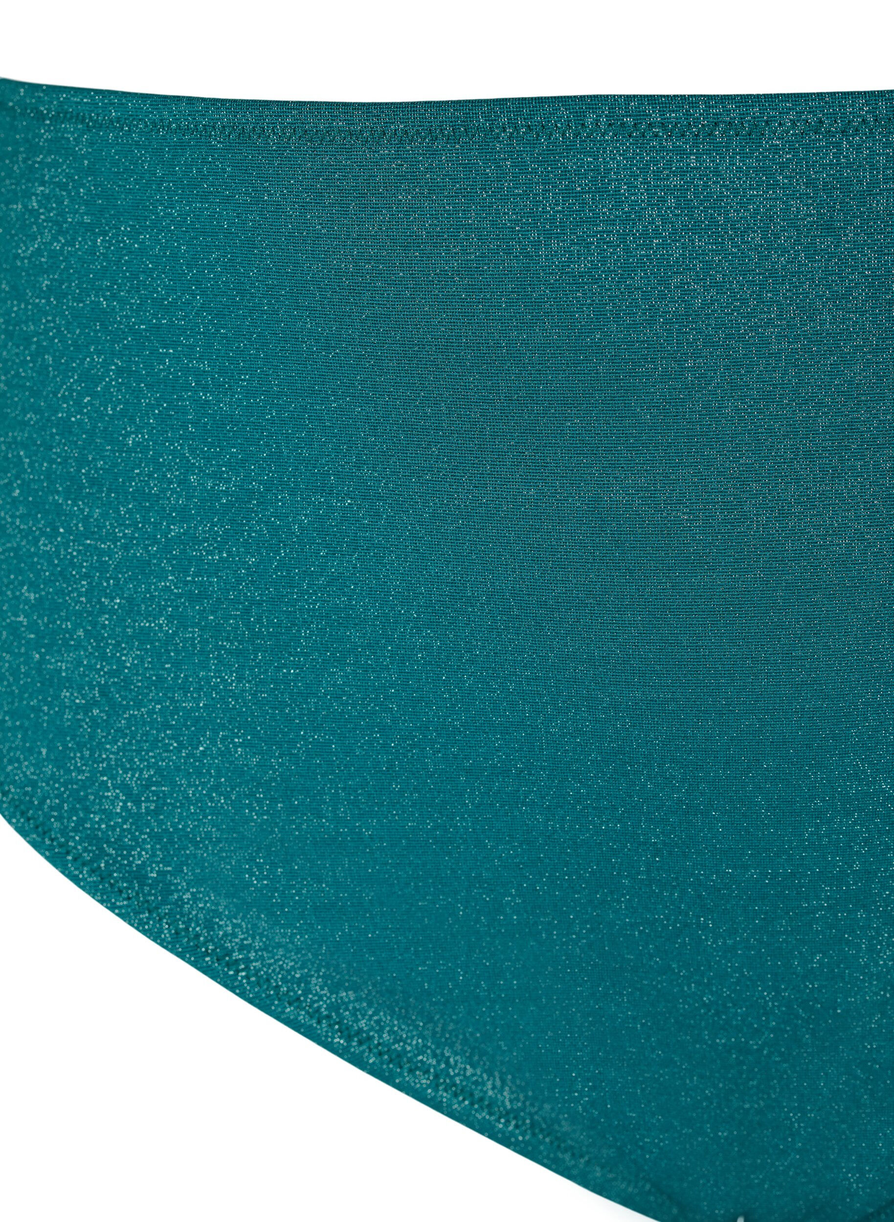 Zizzi Bikinibroekje met hoge taille en glitter, Groen, Packshot image number 2