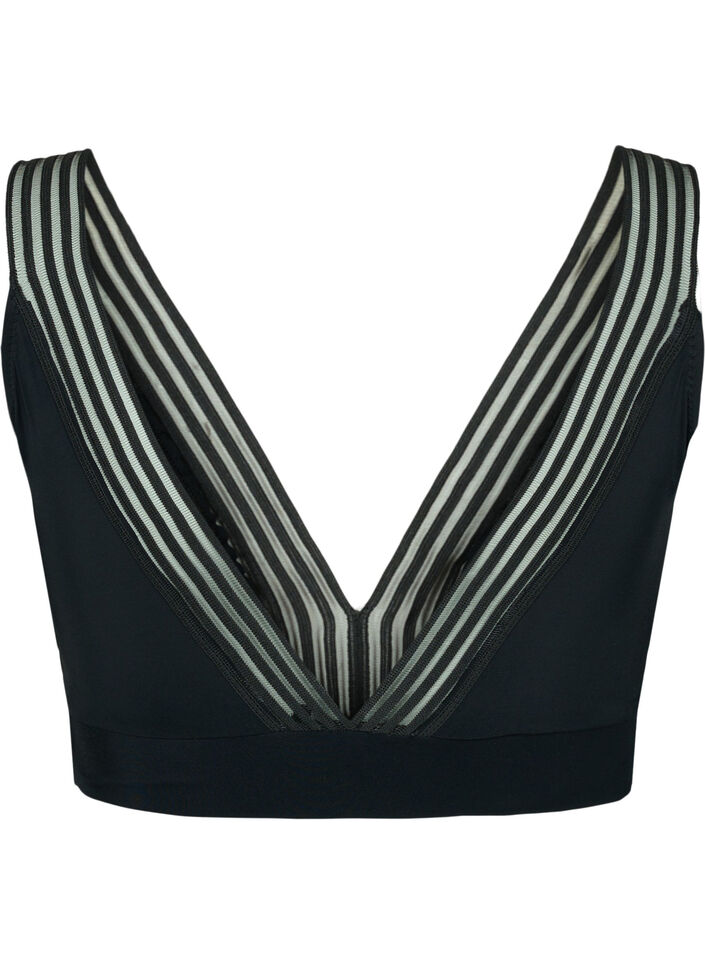 Bikini top met mesh, Black, Packshot image number 1